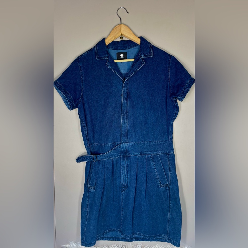 G-STAR RAW Denim Midi Dress - Picture 2 of 8
